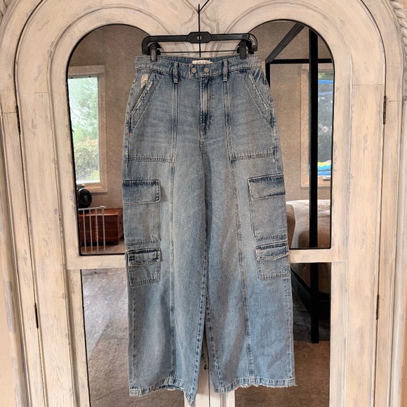 NWT HIDDEN Nori Wide Leg Cargo Jeans, Sz 29 - Picture 2 of 8